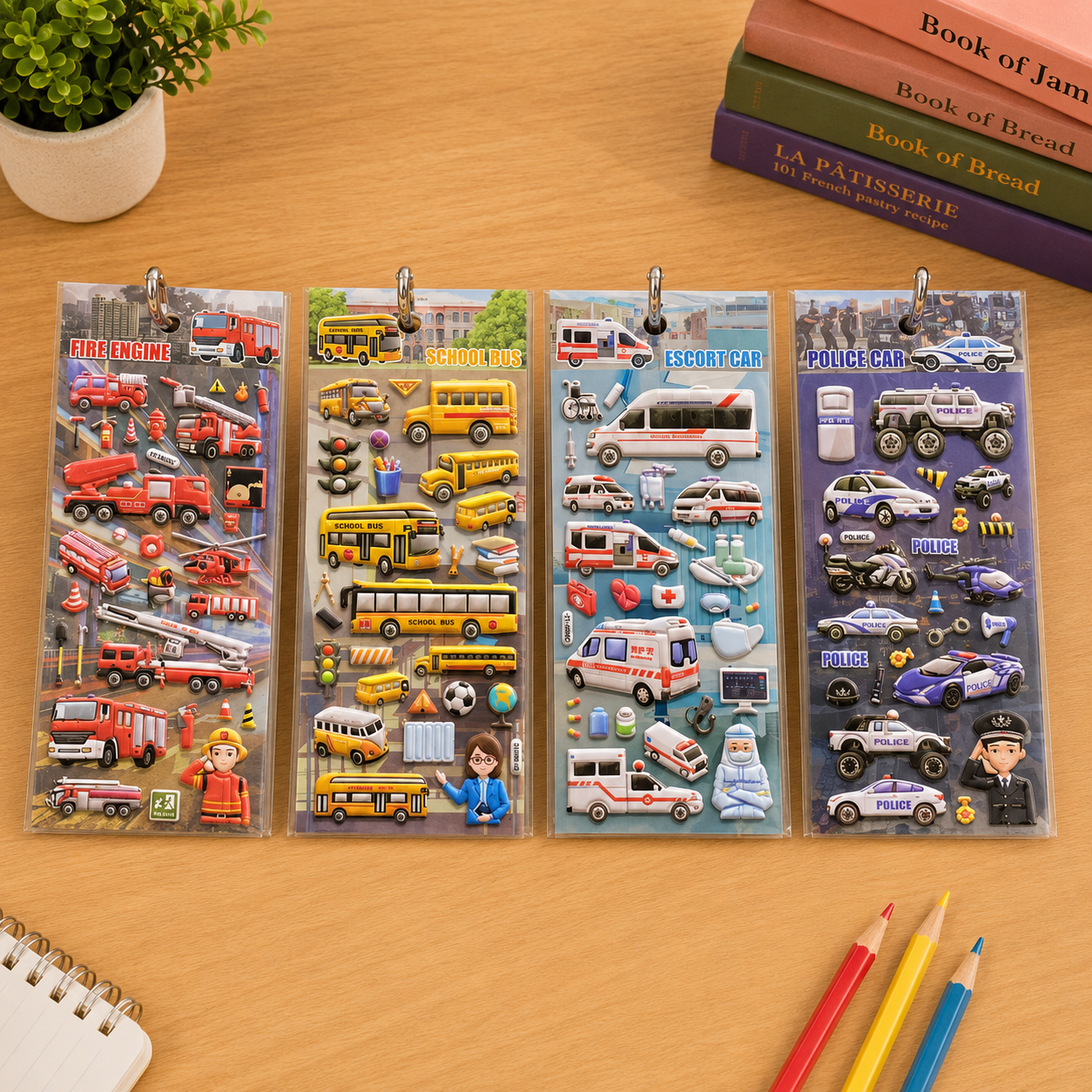 Kiwoo Emergency Vehicle 3D Sticker Pack