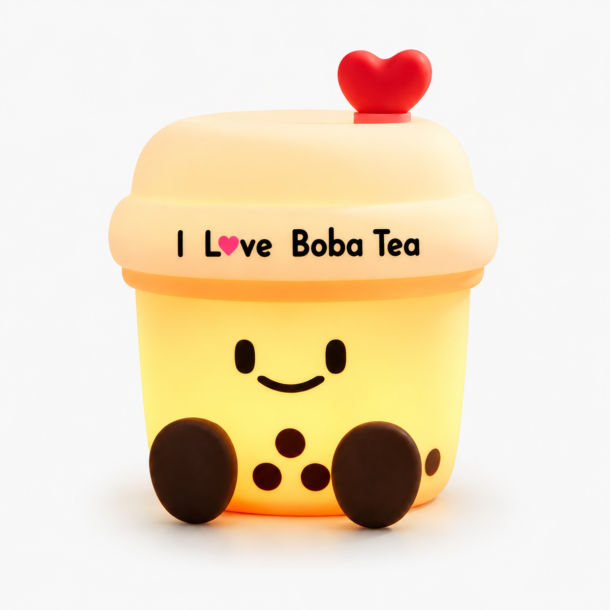 Kiwoo Cute I Love Boba Tea Night Silicone Lamp
