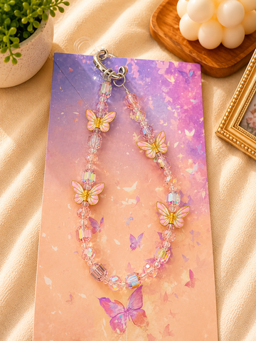 Kiwoo Noir Butterfly Beaded Bag Charm - KIQOO
