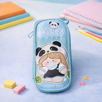 Kiwoo Happy Panda Pencil Pouch 🐼💜 - KIQOO