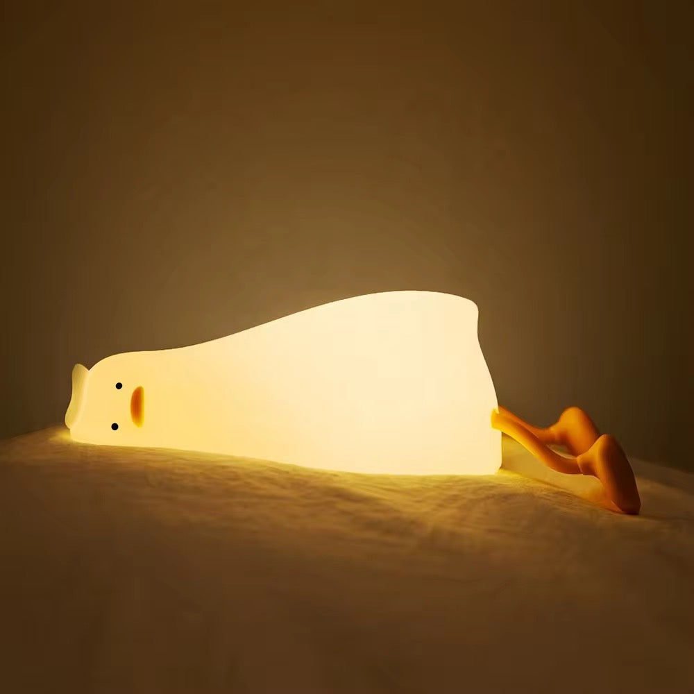 Kiwoo Lying Flat Duck Silicone Night Lamp