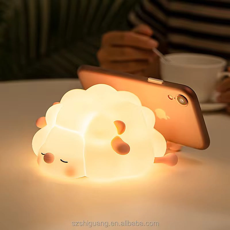 Kiwoo Sleeping Sheep Silicone Night Lamp