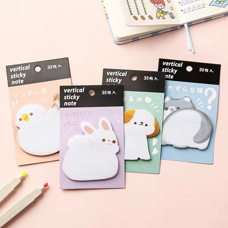Kiwoo Animal Hug Sticky Notes 🐰🐶🐥🐱 - KIQOO