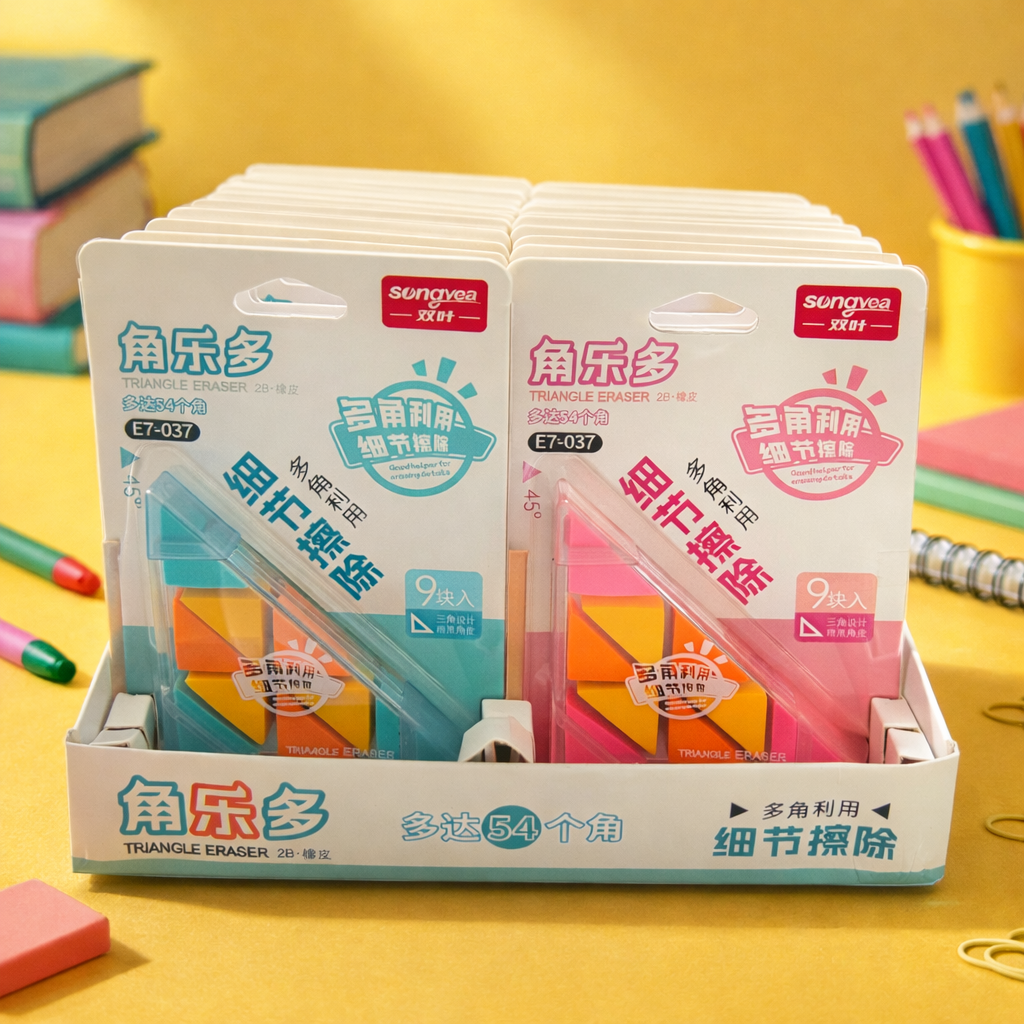 Kiwoo GeoSmart Triangle Eraser Set - KIQOO