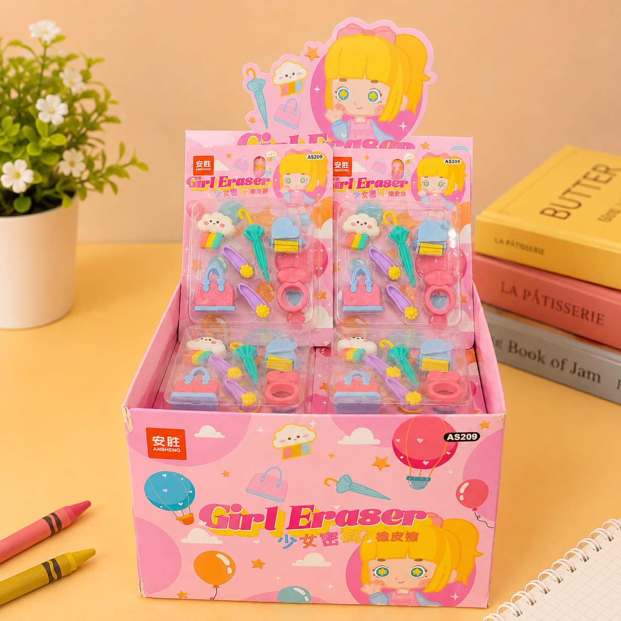 Kiwoo Dream Girl Eraser Pack
