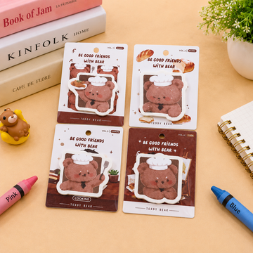Kiwoo Teddy Bear Sticky Notes (Pack of 2)
