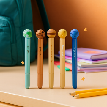 Kiwoo Space Rotating Planets Erasable Pens 🚀🛰️ (Pack of 4) - KIQOO