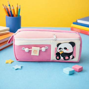 Kiwoo Panda Pocket Pencil Pouch 🐼💚 - KIQOO