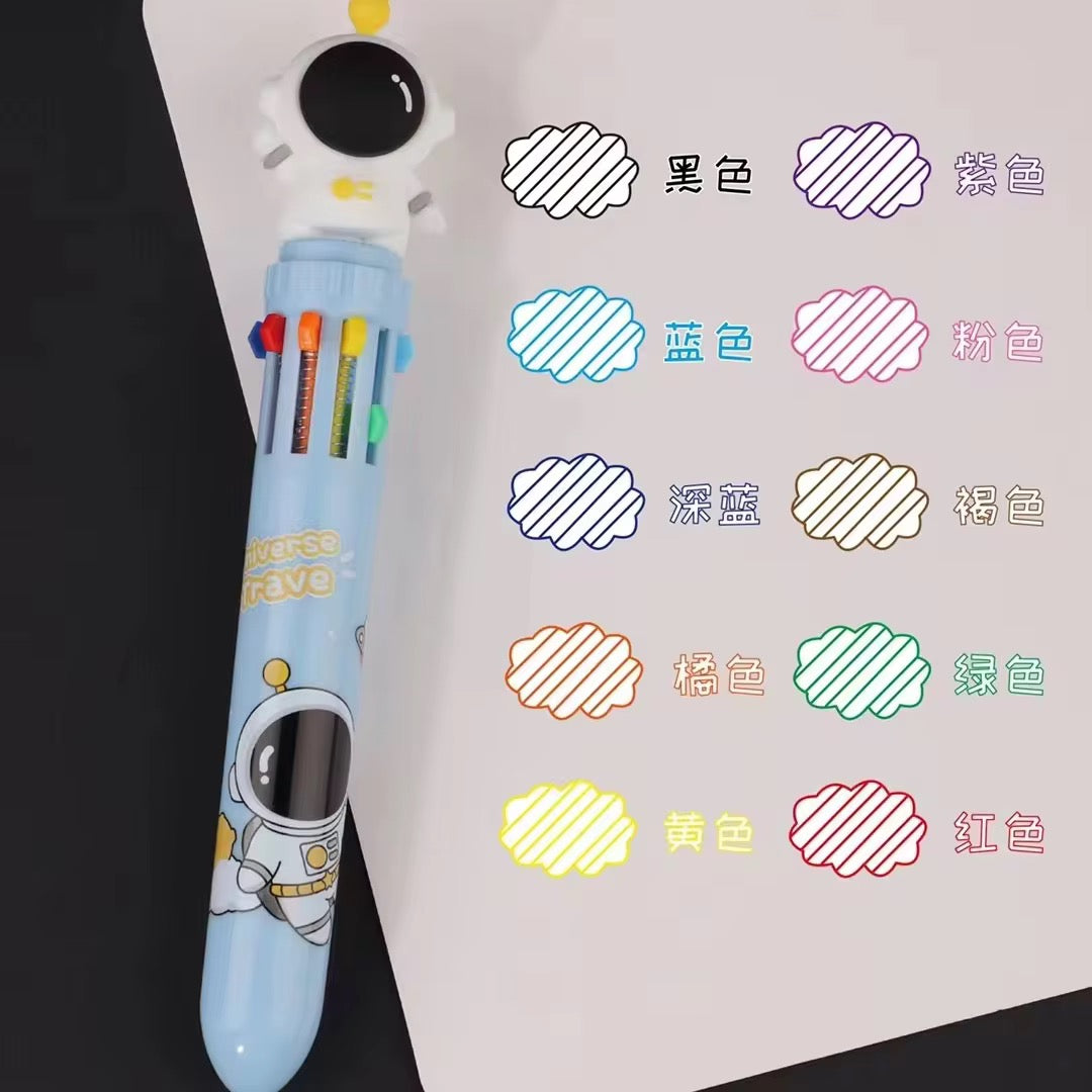 Kiwoo Astronaut Multi-Colour Click Pen 🚀🖊️ - KIQOO