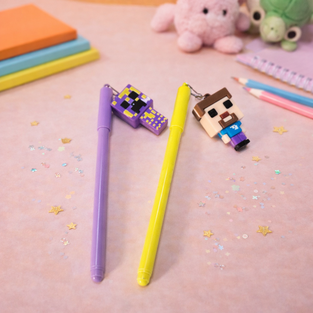 Kiwoo Pixel Buddy Charm Pen 🎮✨ - KIQOO