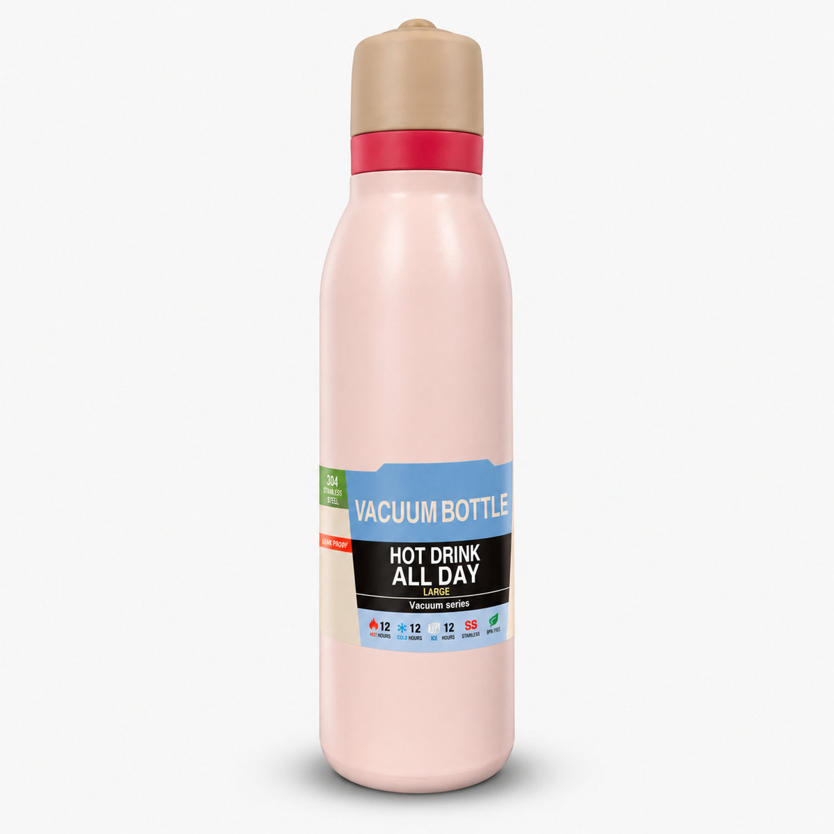 KIWOO Hydro Max Vacuum Insulated Bottle (Cream)