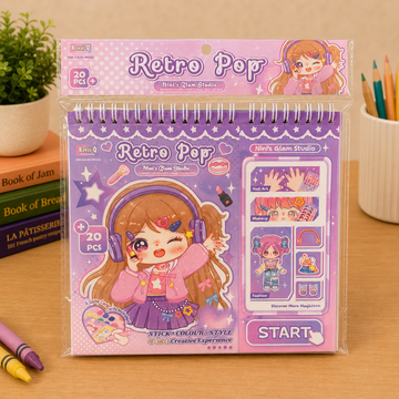 Kiwoo Glam Studio Paint & Stickers Book - KIQOO