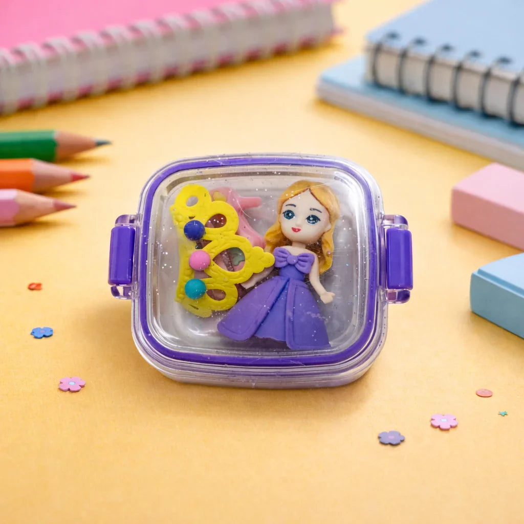 Kiwoo SparkBite Purple Tiffin Eraser Pack 🍱✨(Assorted) - KIQOO