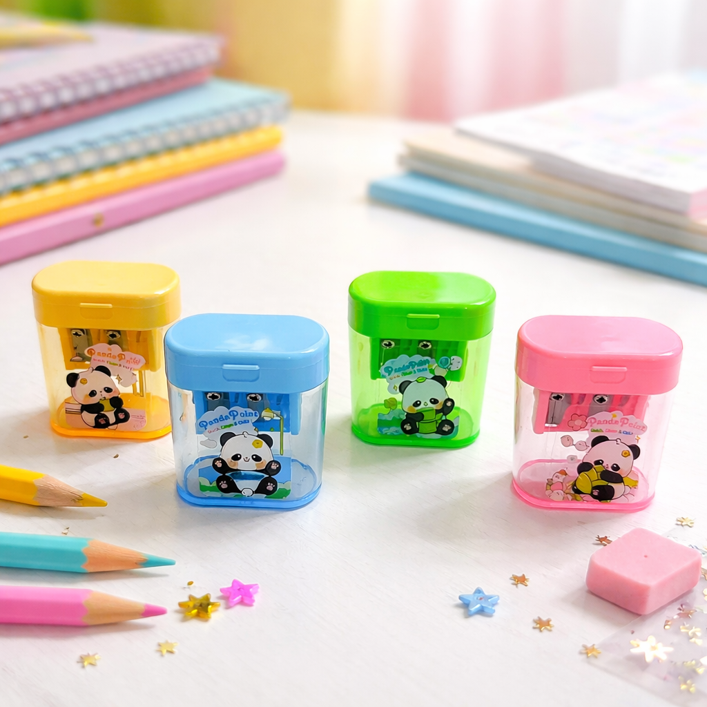 Kiwoo PandaPoint Dual Hole Sharpener 🐼✨ - KIQOO