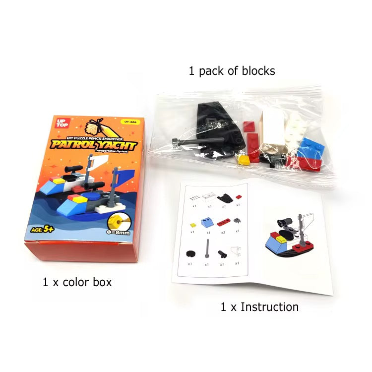 Kiwoo Lego Boat Sharpener 🚤✏️
 (Patrol Yacht) - KIQOO