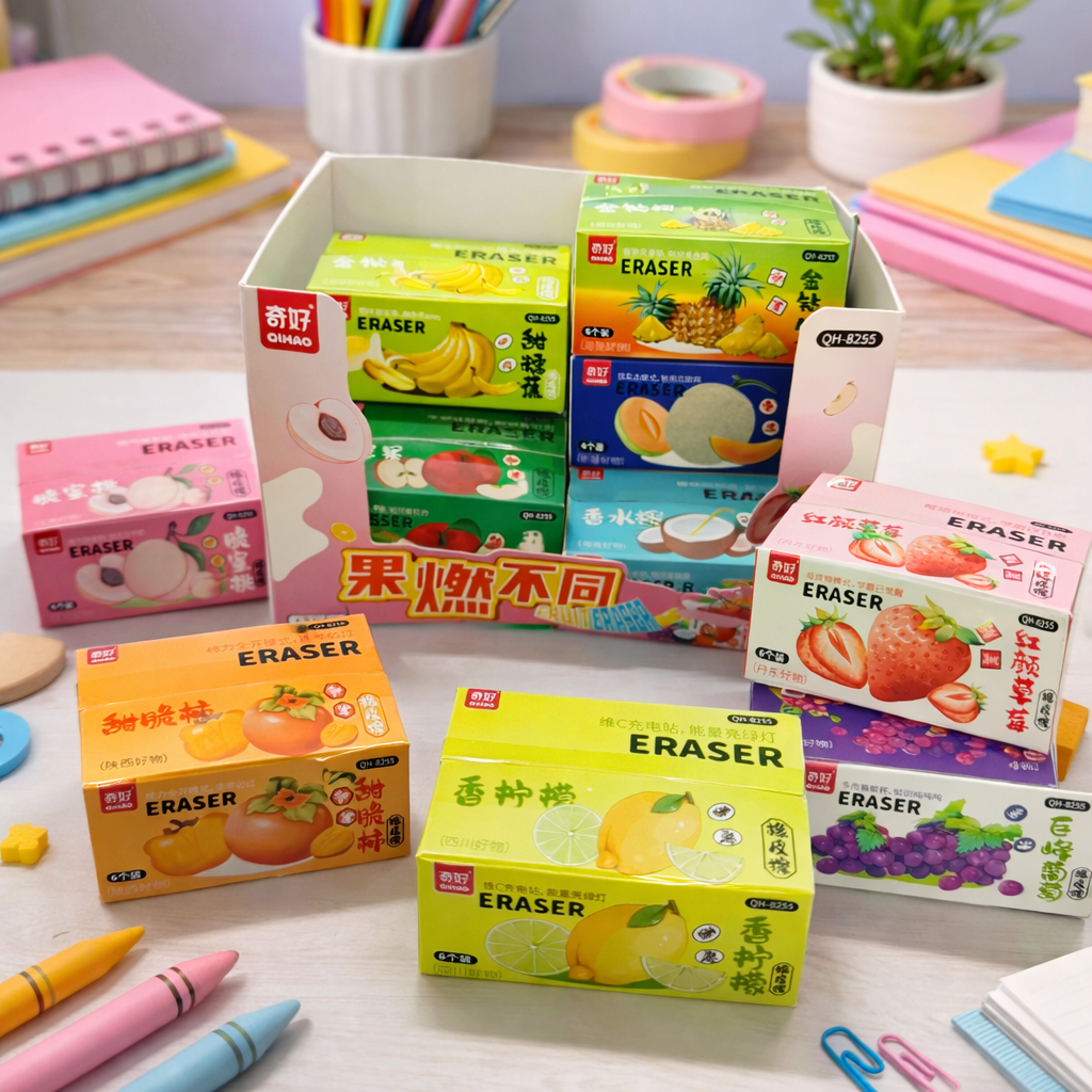 Kiwoo Fruit Carton Eraser (ASSORTED) - KIQOO