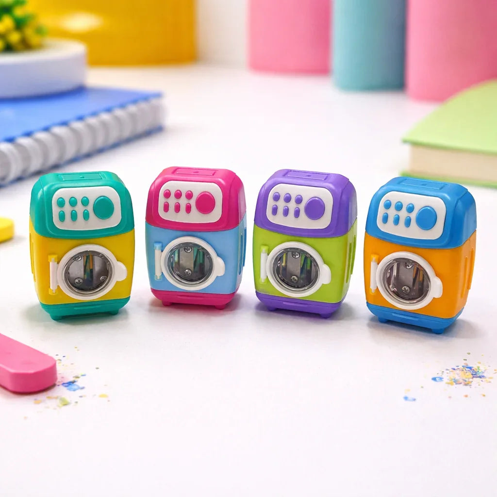 Kiwoo SpinBuddy Washing Machine Eraser Sharpener 🧺✨ - KIQOO