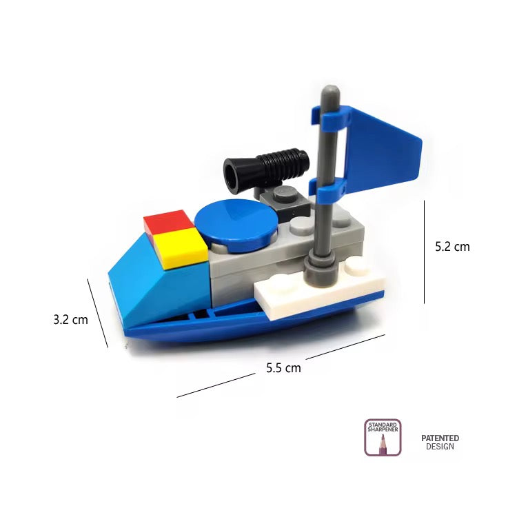 Kiwoo Lego Boat Sharpener 🚤✏️
 (Patrol Yacht) - KIQOO