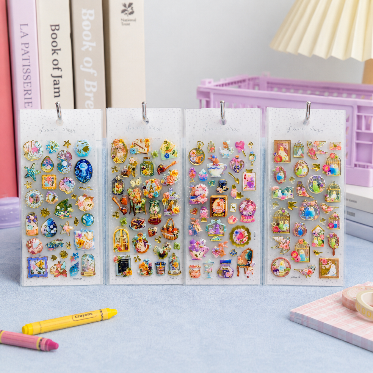 Kiwoo Fantasy Vintage 3D Puffy Sticker Sheet