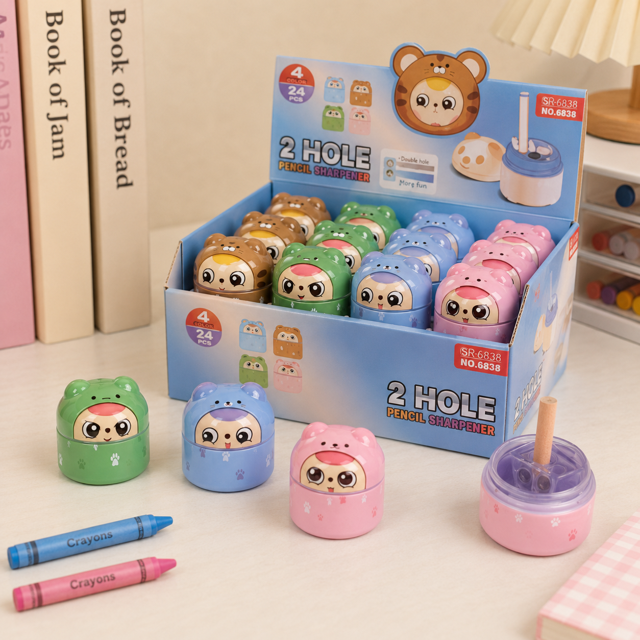 Animal Dual-Hole doll Pencil Sharpener