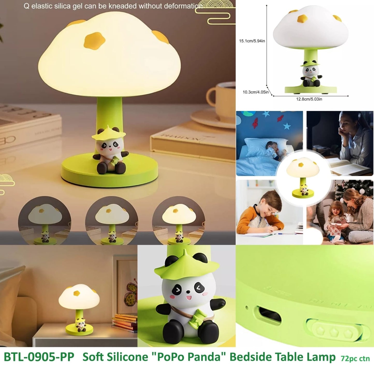 Kiwoo Popo Panda Silicone Night Lamp