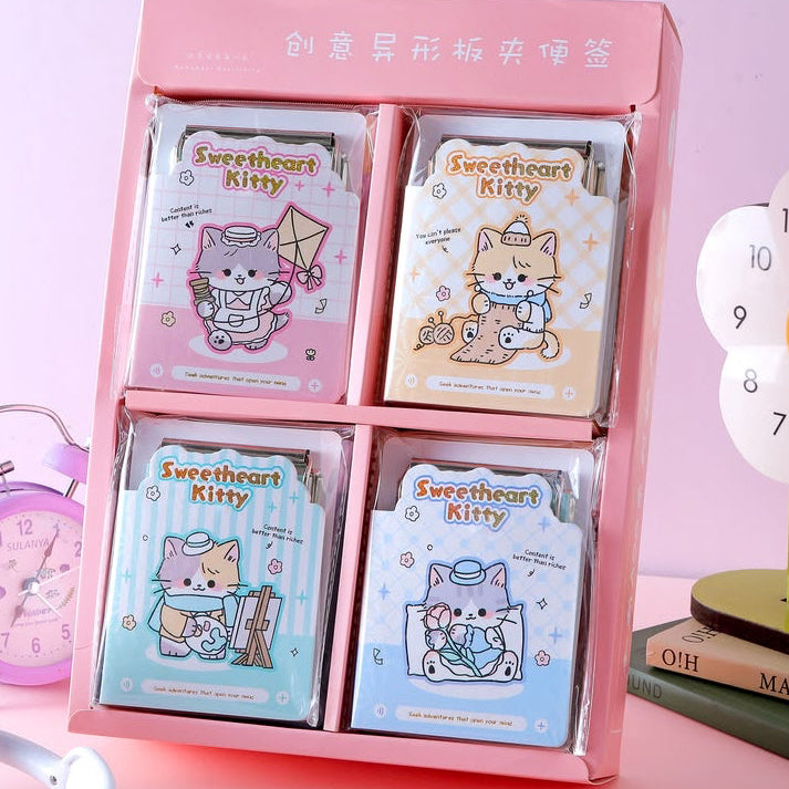 Kiwoo Sweetheart Kitty Memo Pad with Clipboard