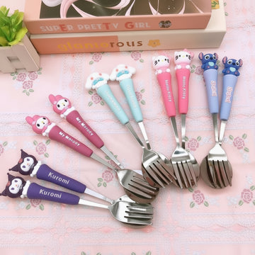 Kiwoo Kitty Kuromi Cutlery Set - KIQOO