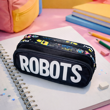 Kiwoo Play Print Pencil Pouch 🎒✨ - KIQOO