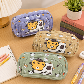 Kiwoo Pumpkin Bear Pencil Pouch - KIQOO