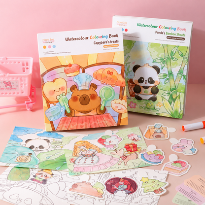 Kiwoo Colouring Book With Paints - KIQOO