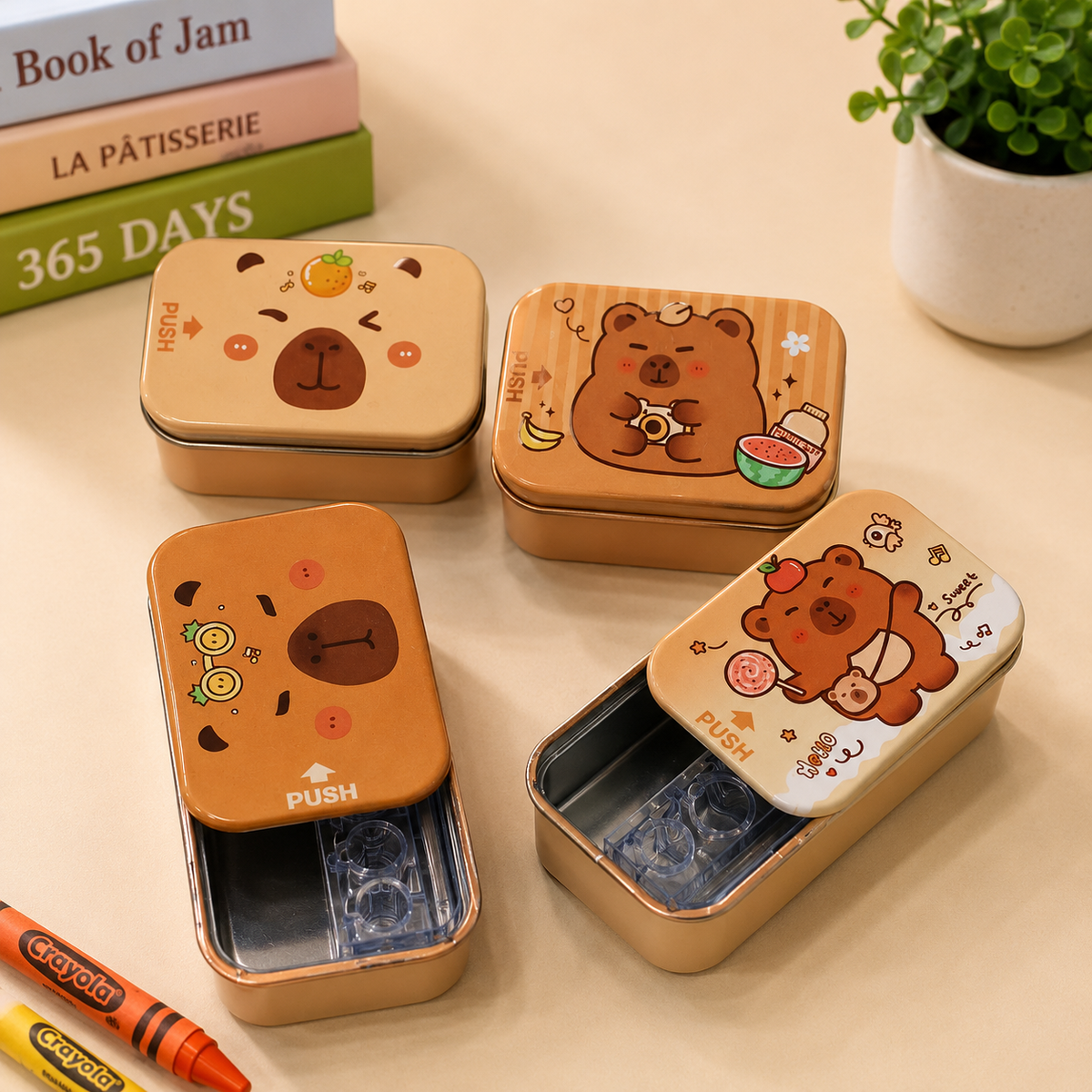 Kiwoo Bear Metal Dual-Hole Pencil Sharpener - KIQOO