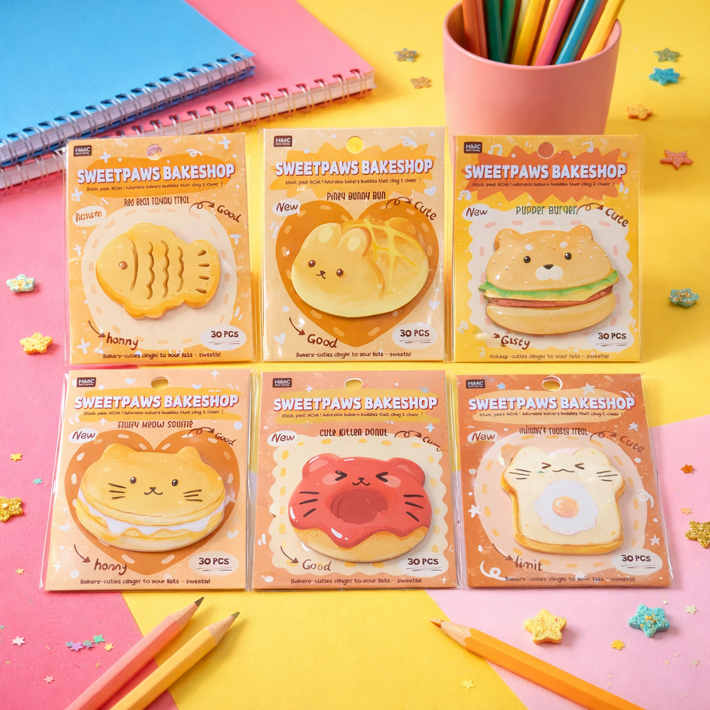 Kiwoo Sweet Treat Food Sticky Notes 🍔🍩 - KIQOO