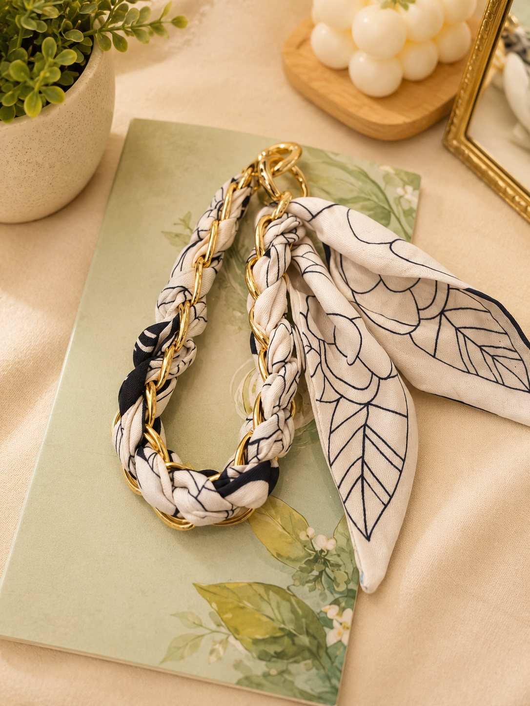 Kiwoo Argyle Scarf Bag Charm - KIQOO
