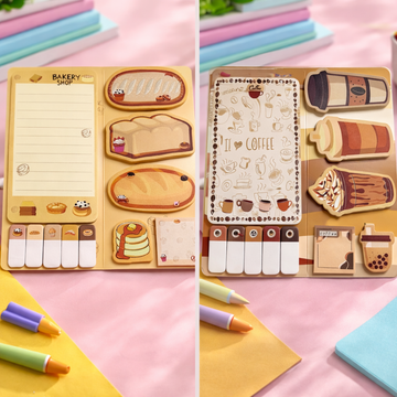 Kiwoo Coffee Sticky Notes Booklet (440 sticky notes) - KIQOO