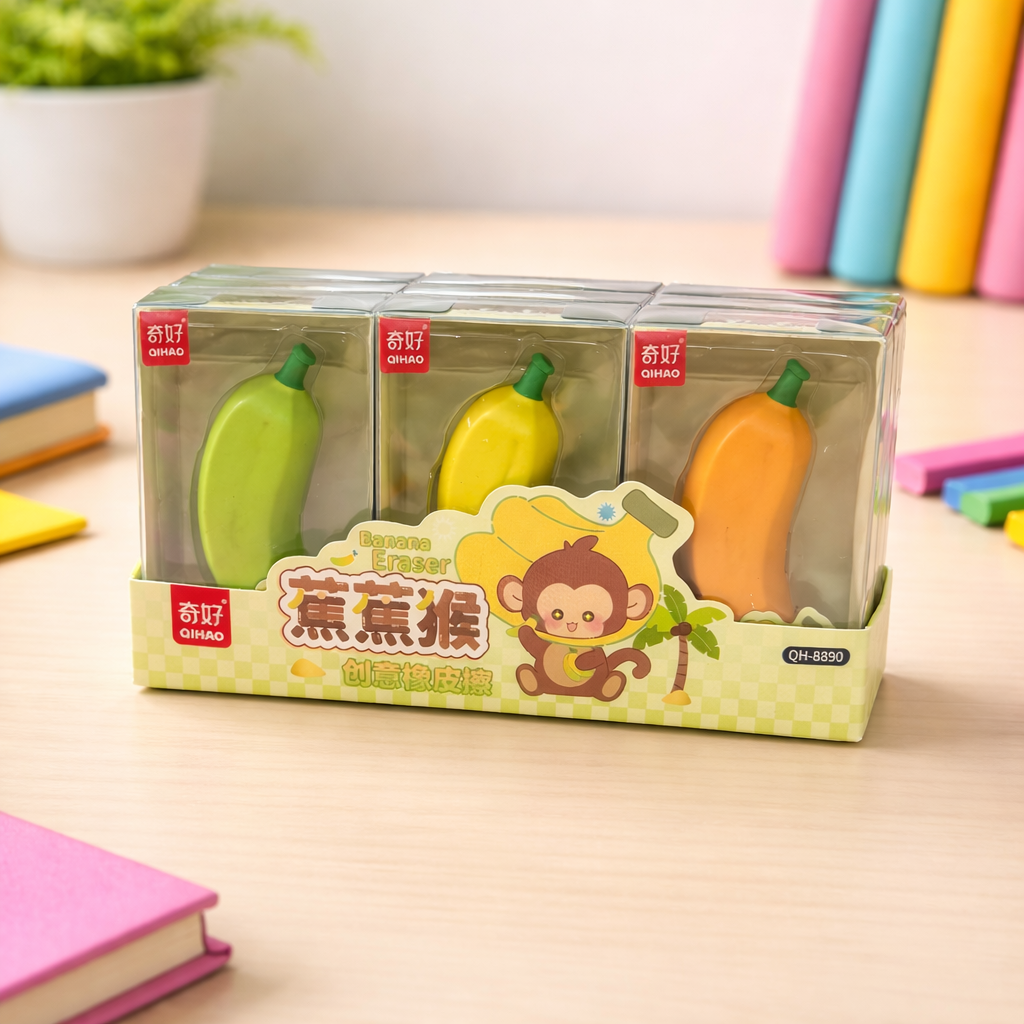 Kiwoo FruityFun Banana Eraser. - KIQOO
