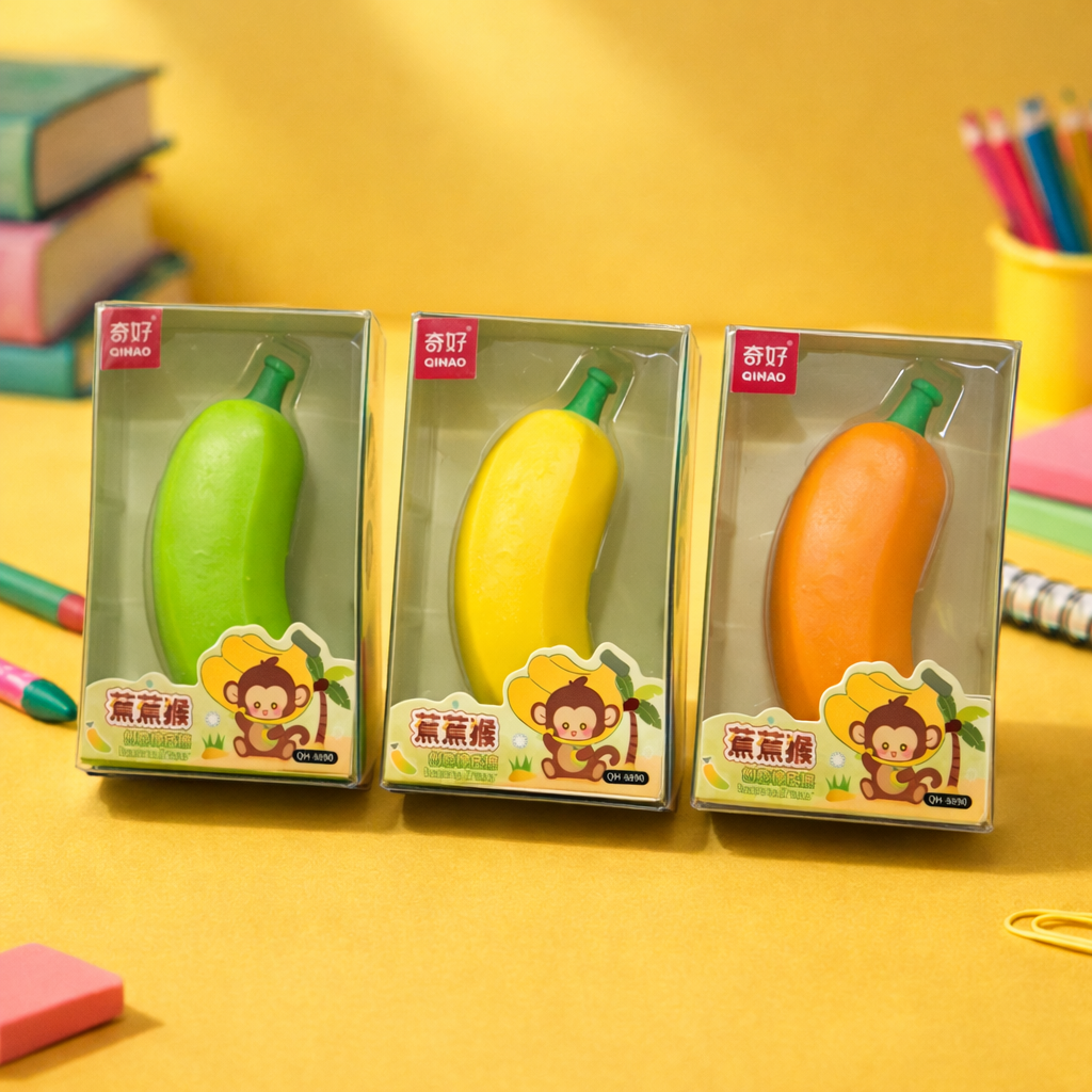 Kiwoo FruityFun Banana Eraser. - KIQOO