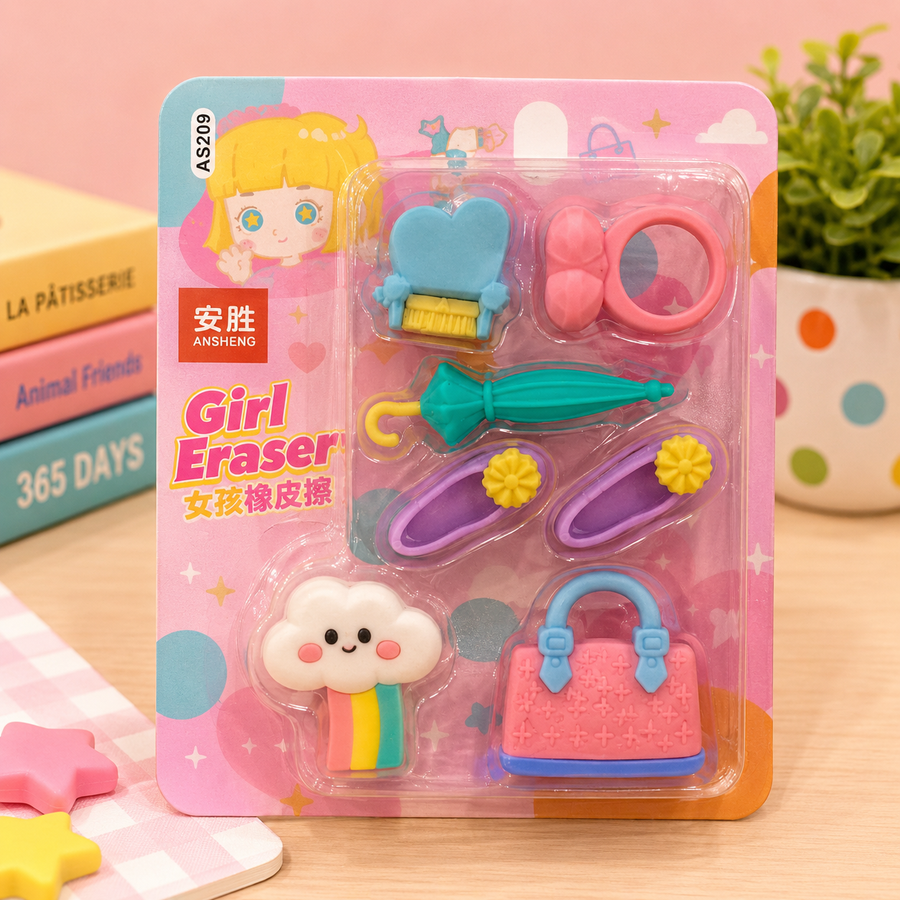 Kiwoo Dream Girl Eraser Pack - KIQOO
