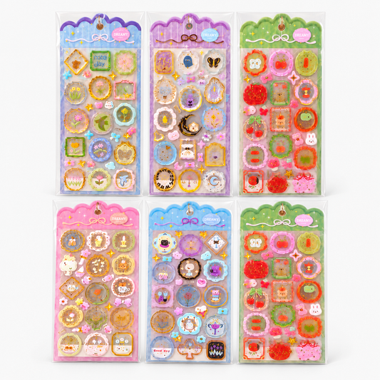 Kiwoo Floral Stamps Stickers