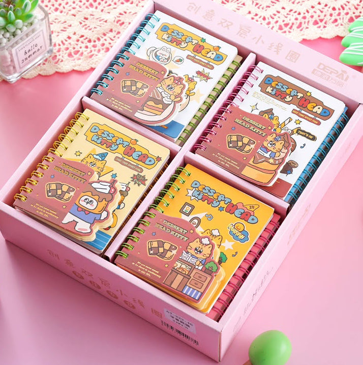 Kiwoo Dessert Kitty Mini Spiral Notebook
 🐱 - KIQOO