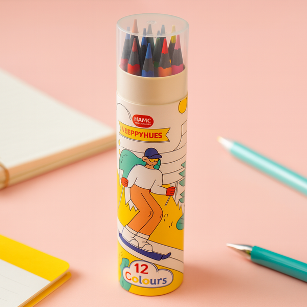 Kiwoo ColorBurst Pencils (12 Shades) 🌈✏️ - KIQOO