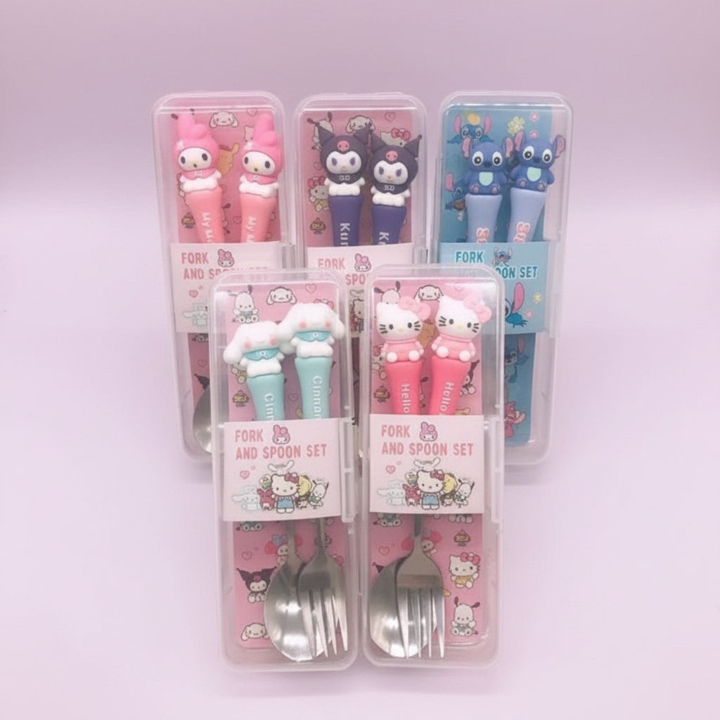 Kiwoo Kitty Kuromi Cutlery Set - KIQOO