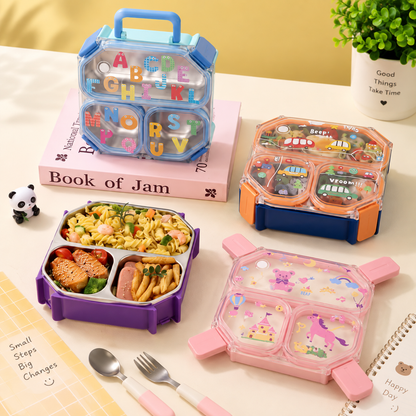 Kiwoo Alphabet magic square Lunch Box Orange