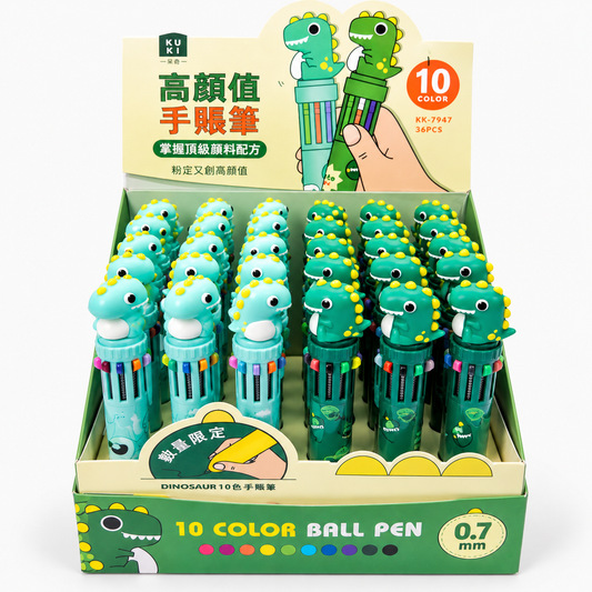Kiwoo Dino Pop Multi-Colour Ball Pen