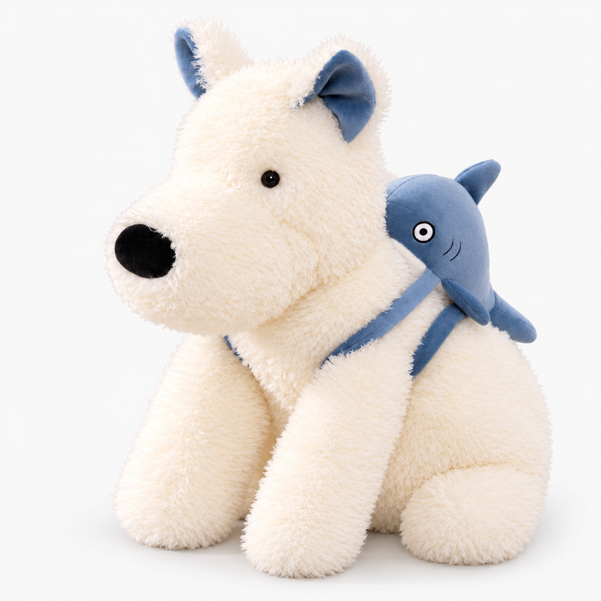 Kiwoo White Dog 45 cm Plush Stuffed Animal Toy