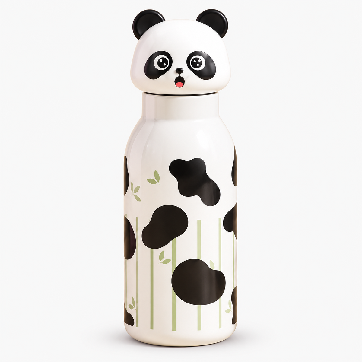 Kiwoo White Panda Animal Water Bottle
