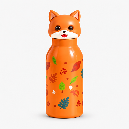 Kiwoo ZooSip Fox Animal Water Bottle