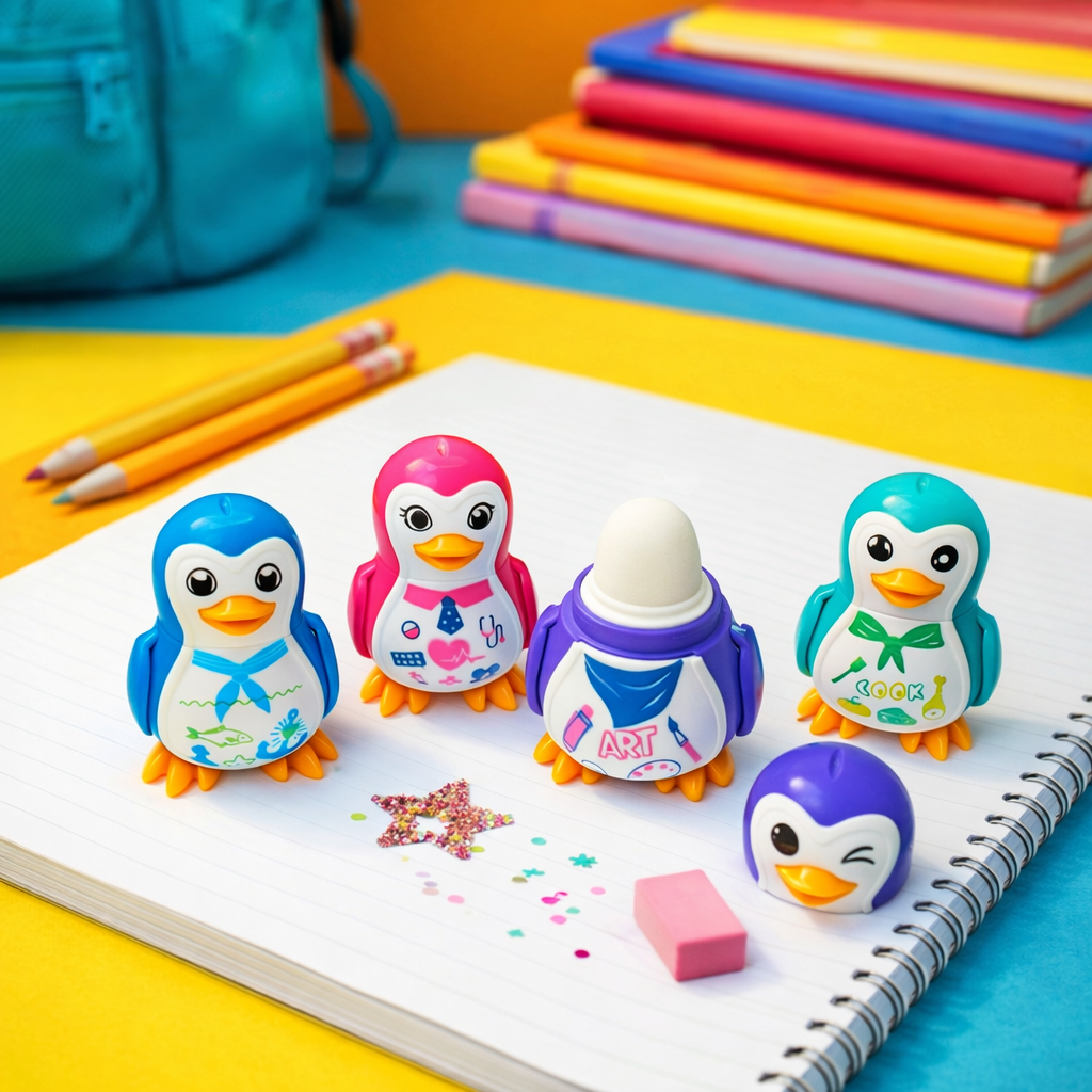 Kiwoo Penguin Eraser Sharpener 🐧🖋️ - KIQOO
