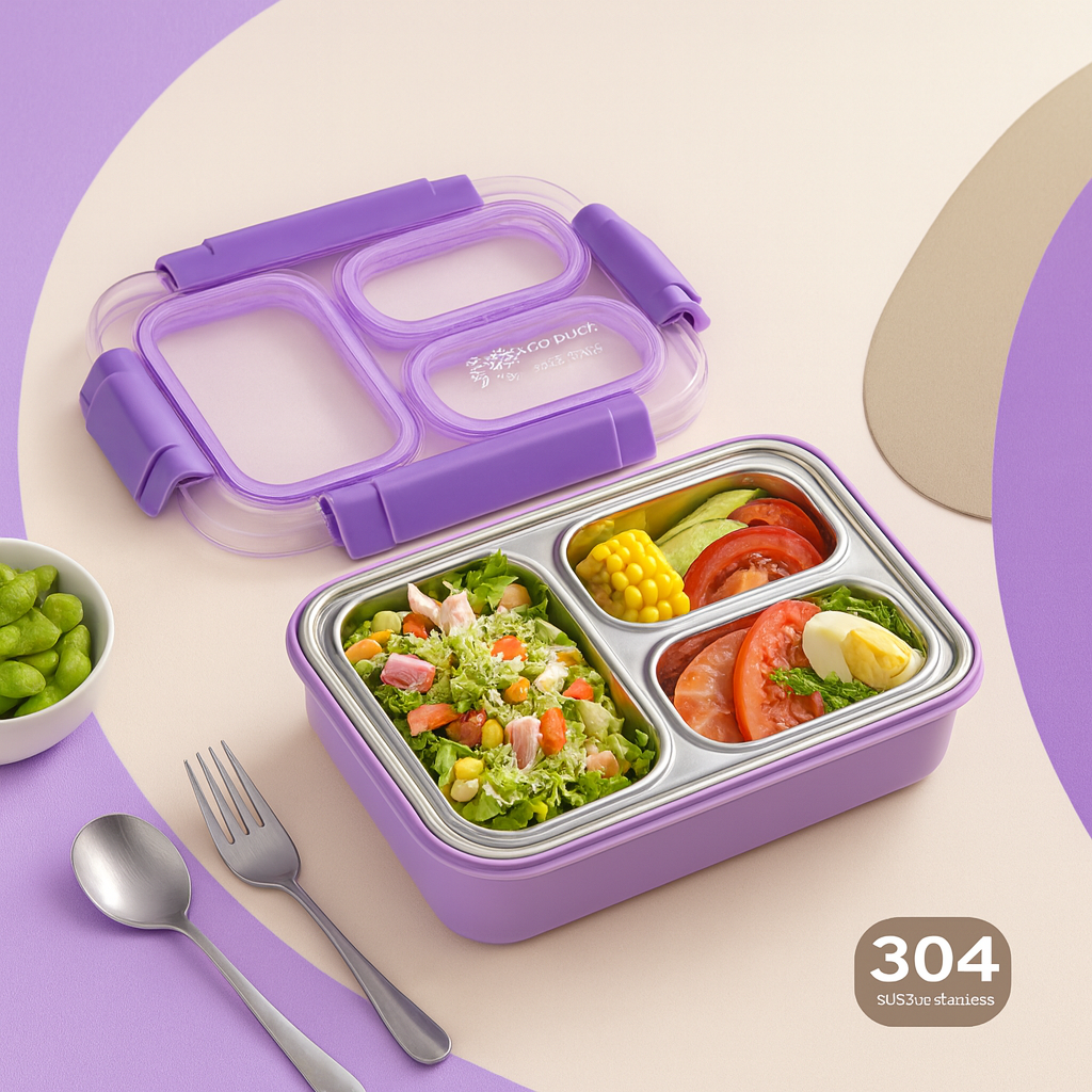 Kiwoo Bright Bite Bento Leak-Proof Lunch Box - KIQOO