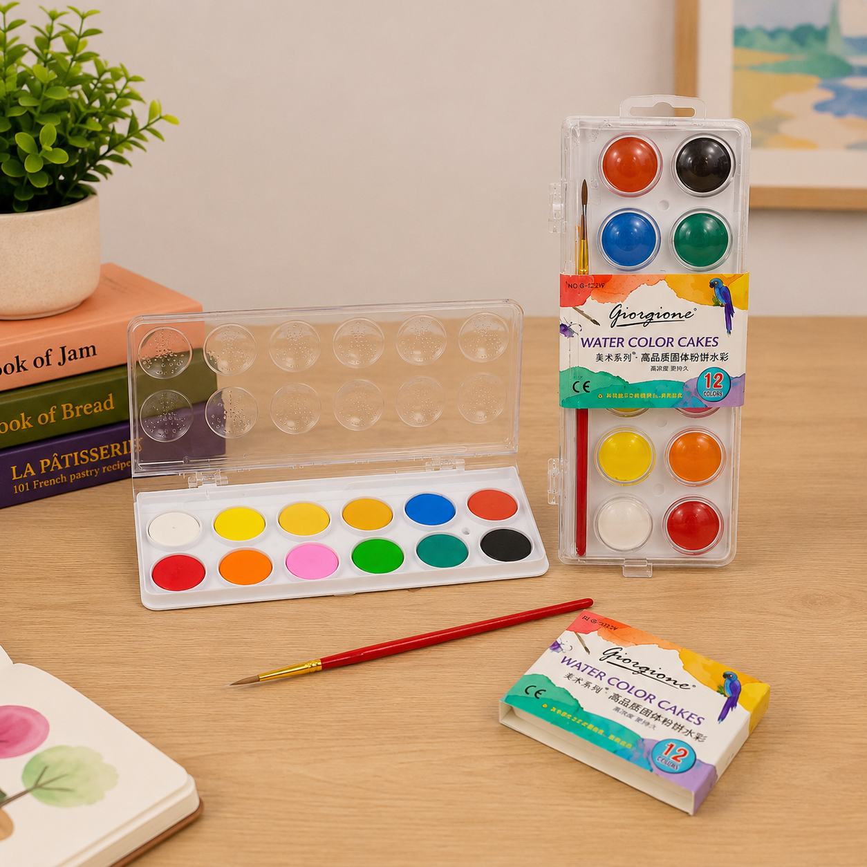 Kiwoo 12-Color Watercolor Paint Set
