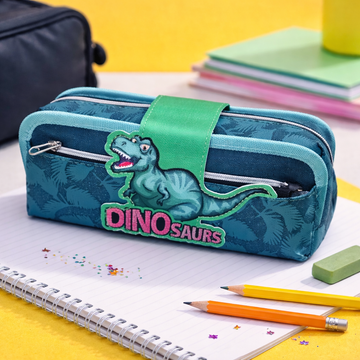 Kiwoo Dino Patch Pencil Pouch 🦖🎒 - KIQOO